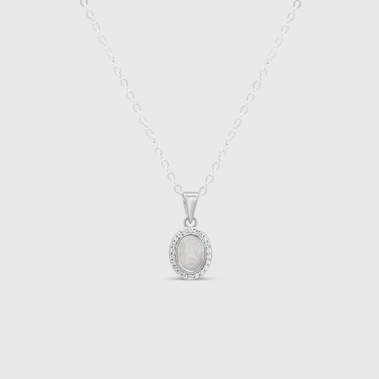 Oval Halo Necklace