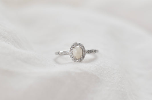 Dainty Oval Gemstone Ring