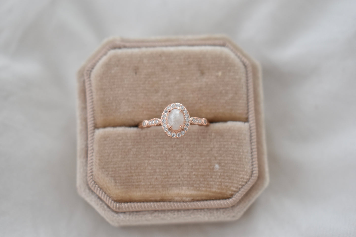 Dainty Oval Gemstone Ring