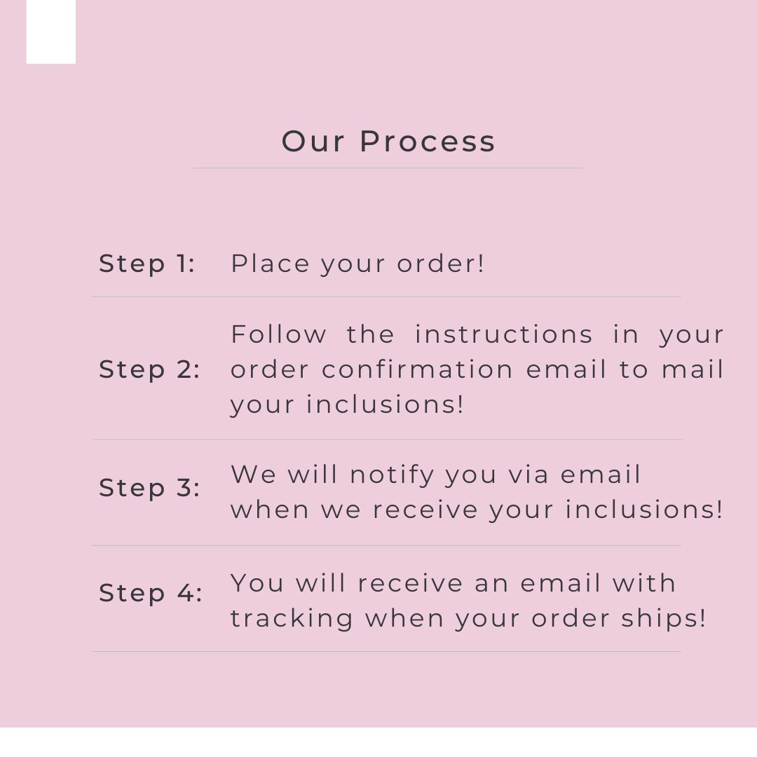 Step‑by‑step process instructions for placing and tracking a keepsake jewelry order