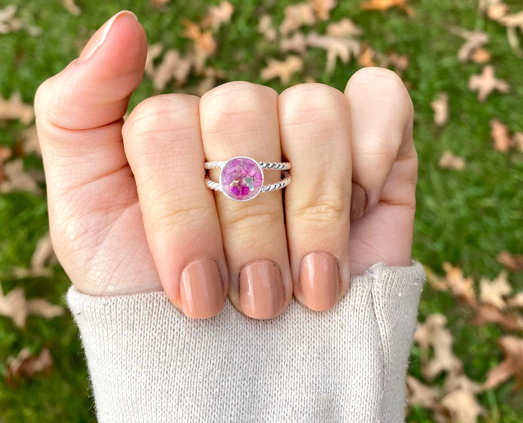 Sterling Silver Double Rope Band Ring