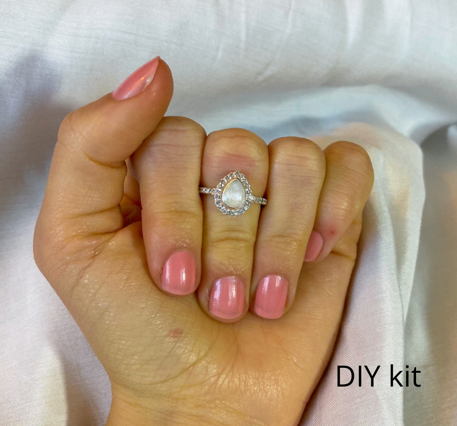 Teardrop Gemstone Ring - DIY Kit