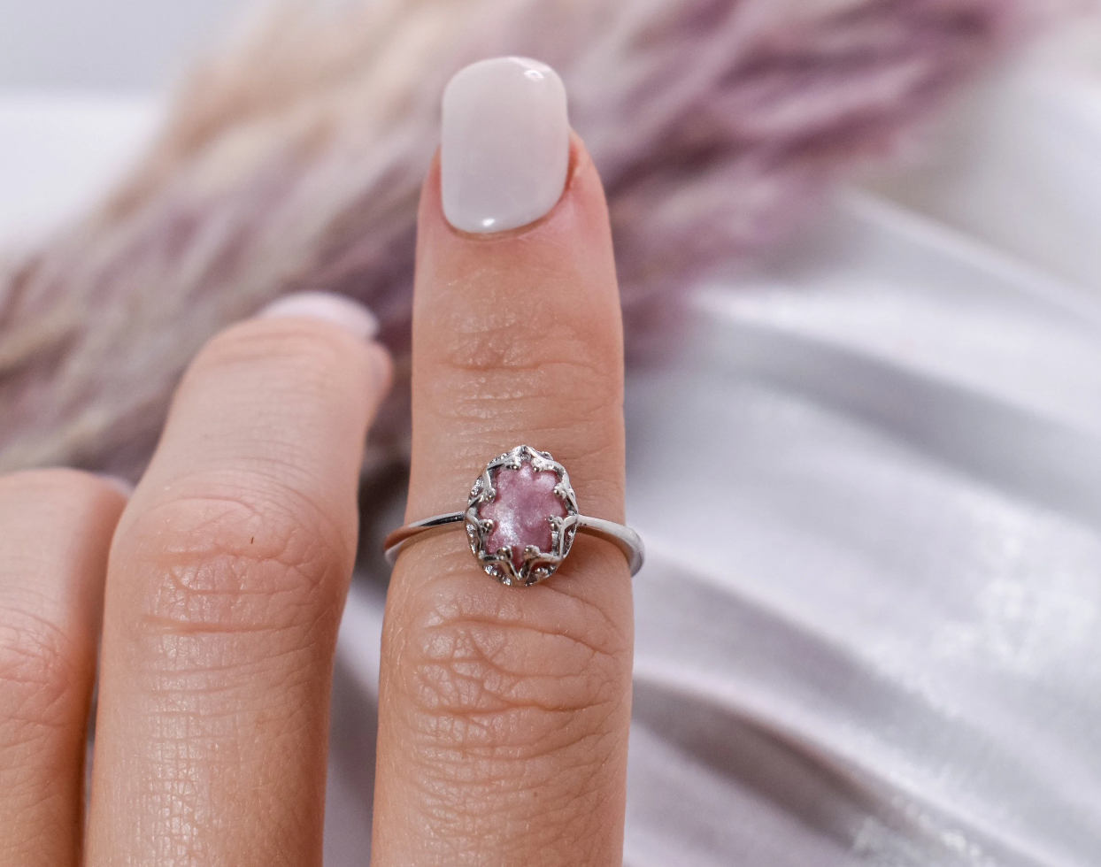 Pink Crown Ring
