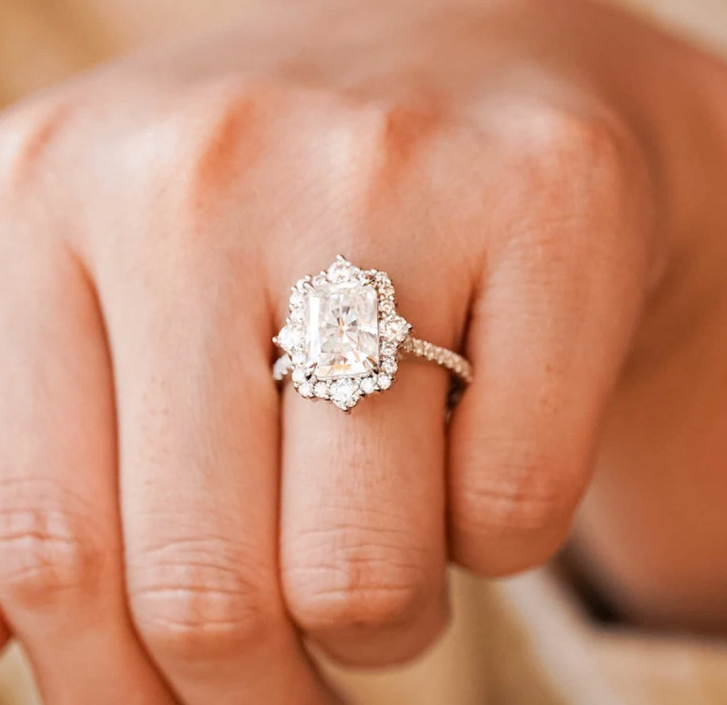 "Amber" Ring- Moissanite Collection