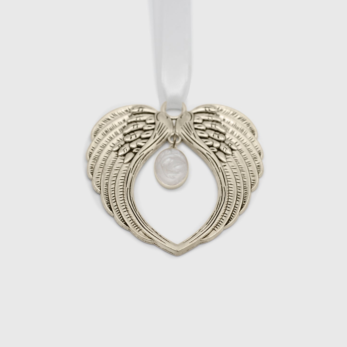 Silver Angel Wings Ornament
