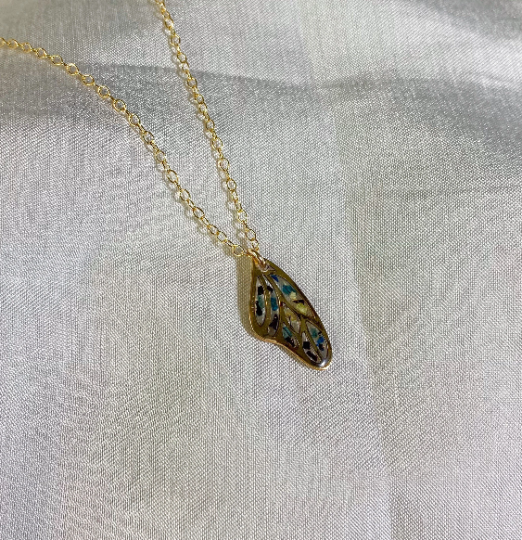 14K Gold Filled Butterfly Wing Necklace