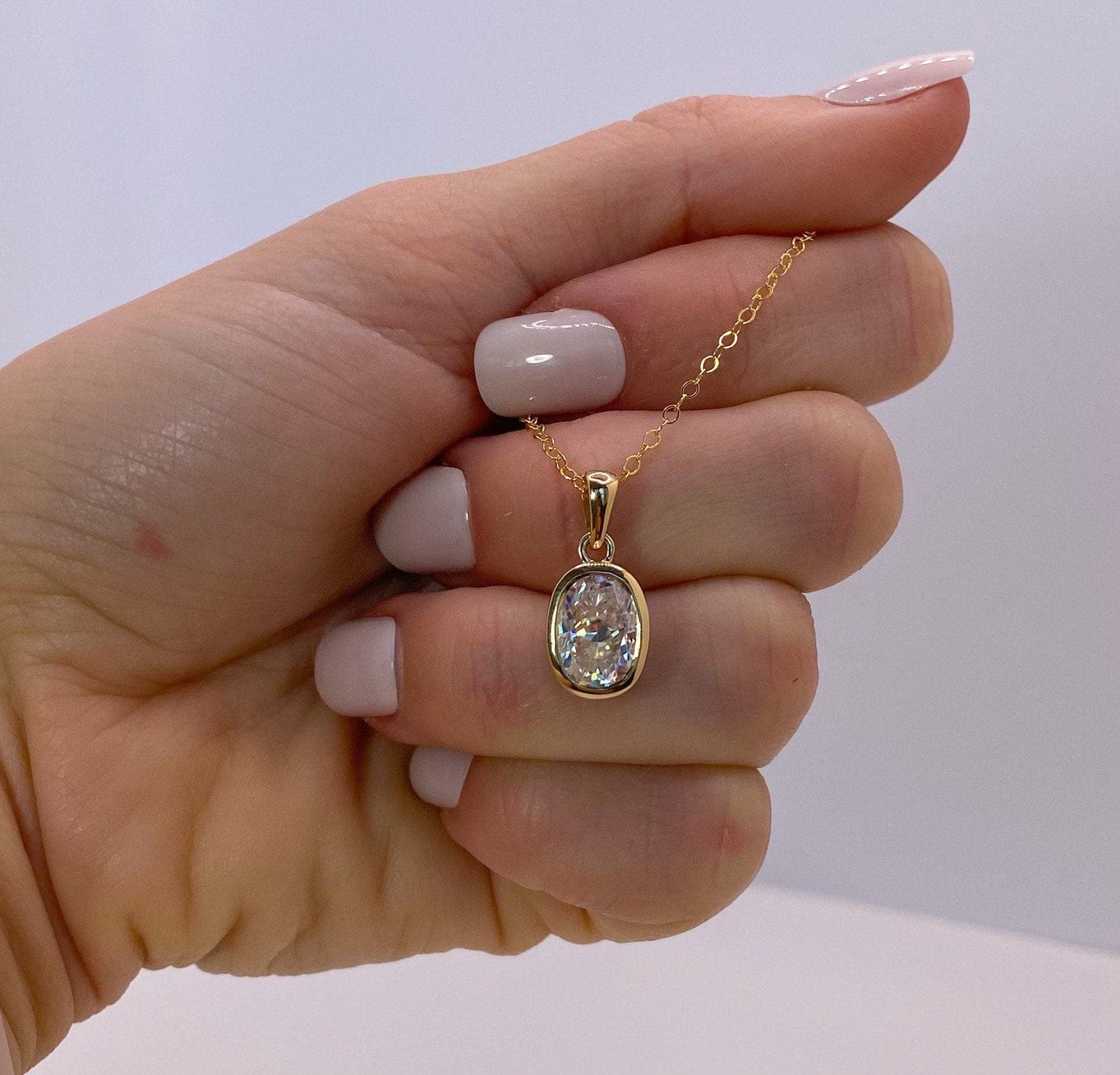 "Louise" Necklace- Moissanite Collection