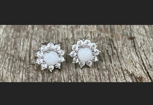 Sterling Silver Gem Studs