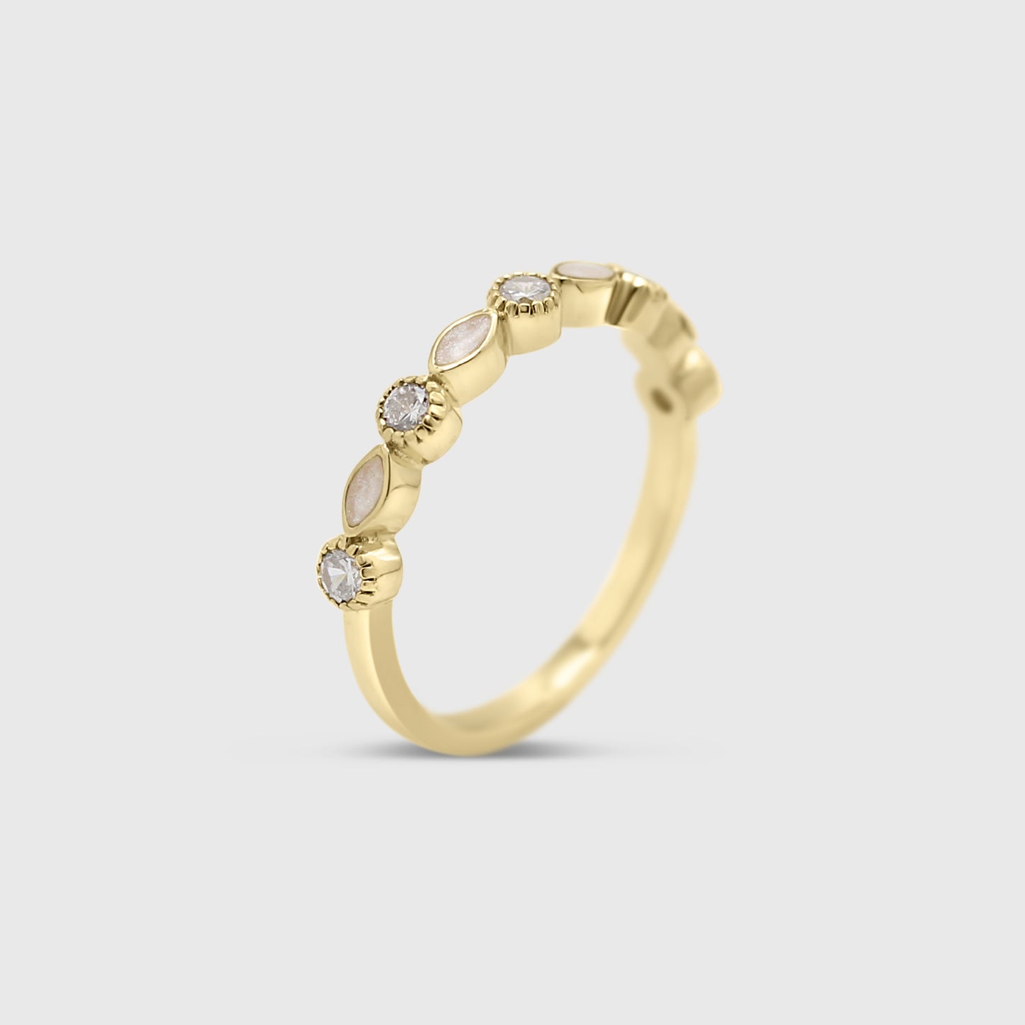 Marquise Gem Eternity Half Band