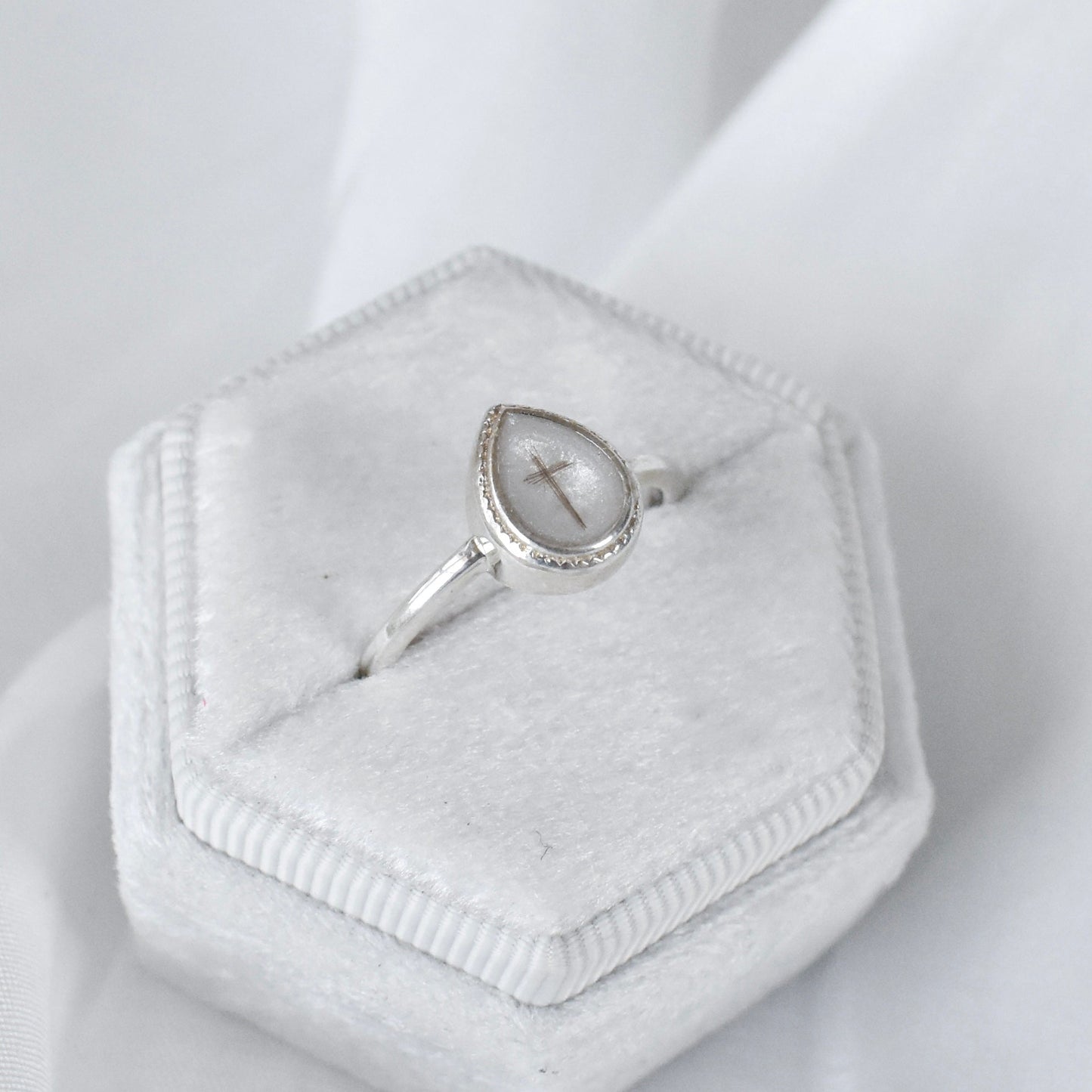 Textured Teardrop Ring