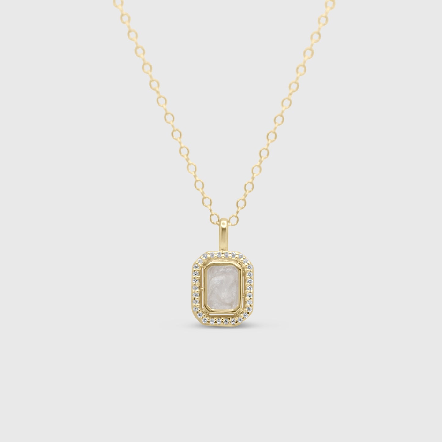 Rectangle Halo Necklace