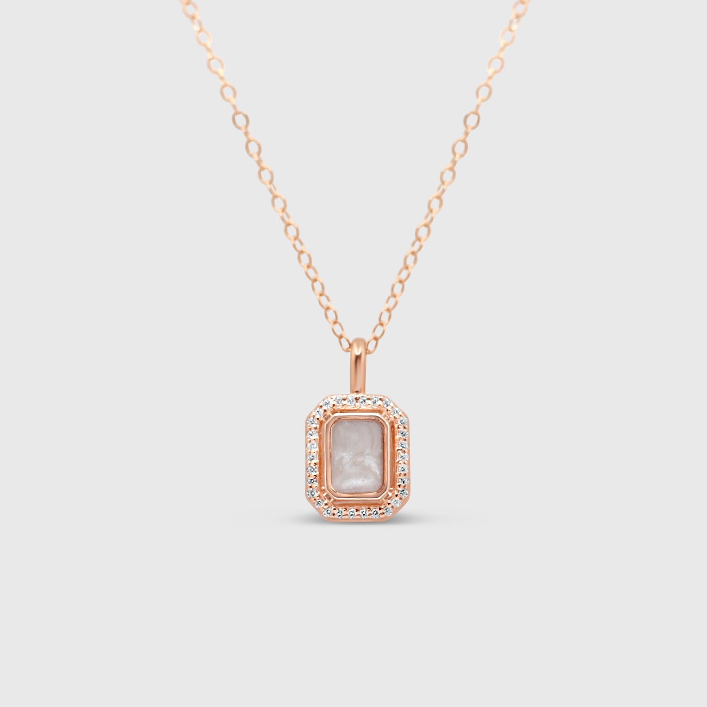 Rectangle Halo Necklace