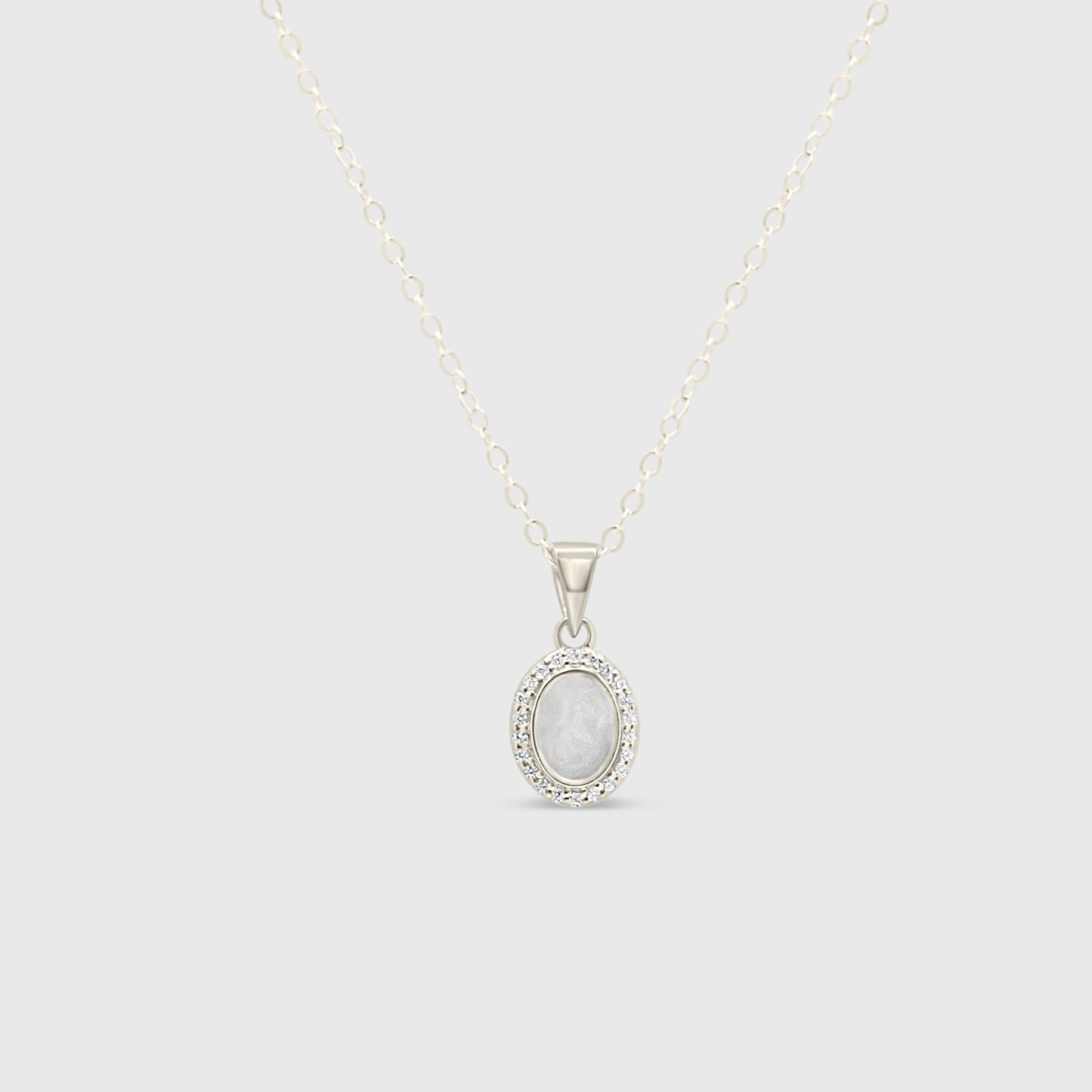 Oval Halo Necklace