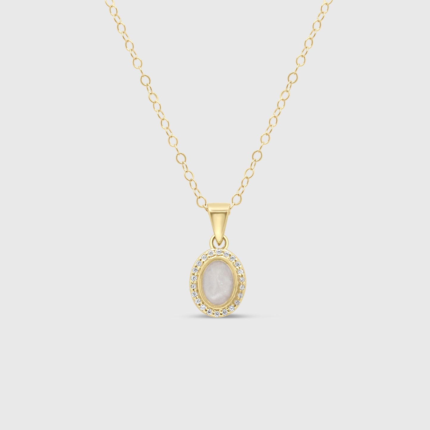 Oval Halo Necklace