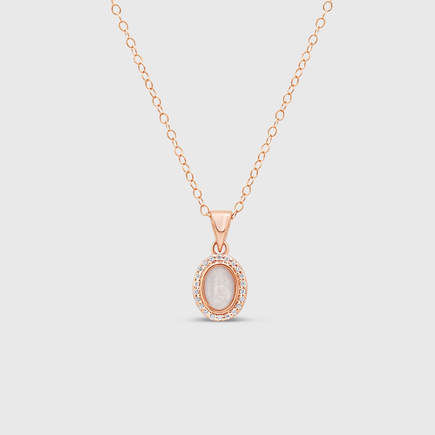 Oval Halo Necklace