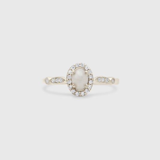 Dainty Oval Gemstone Ring