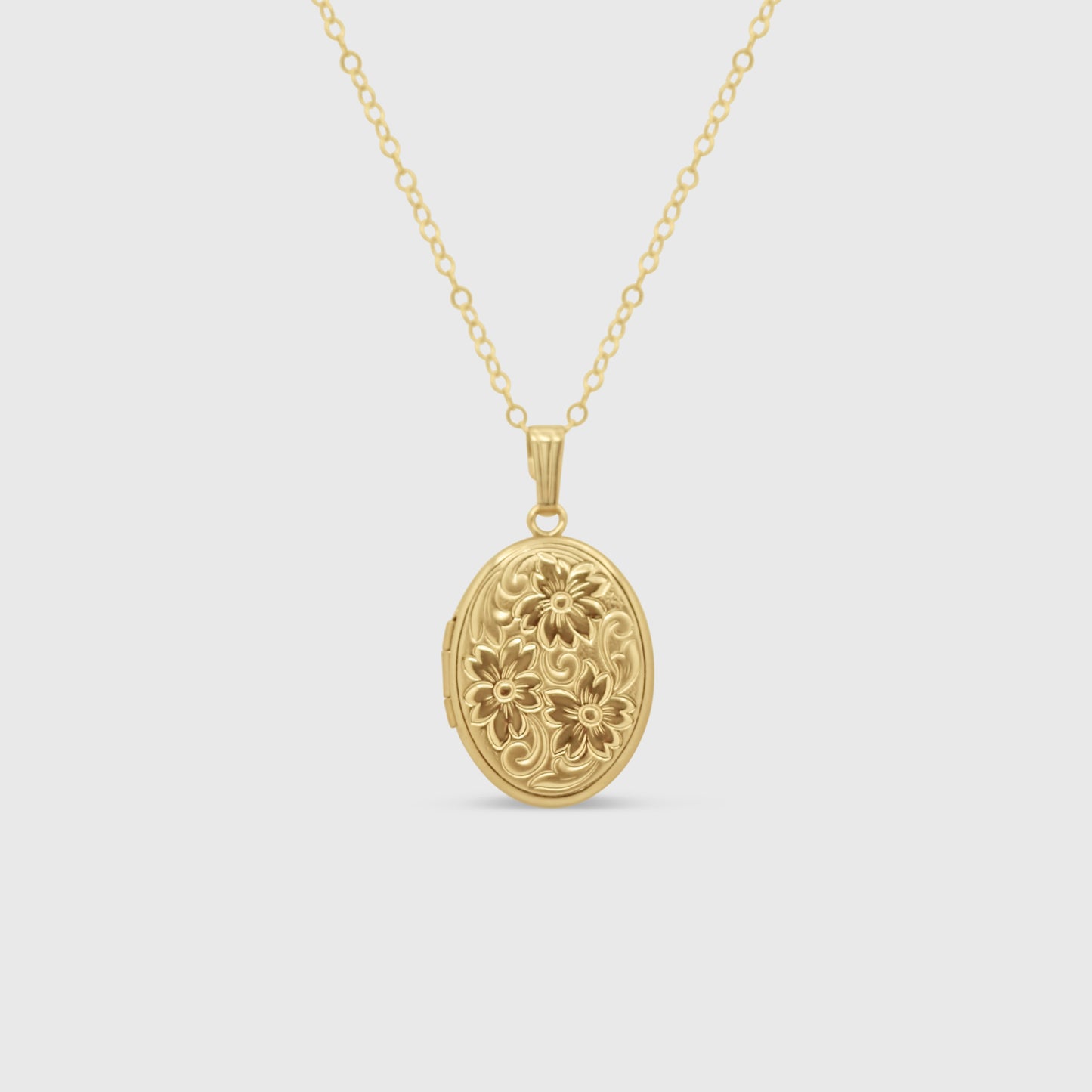 Vintage Floral Locket Necklace