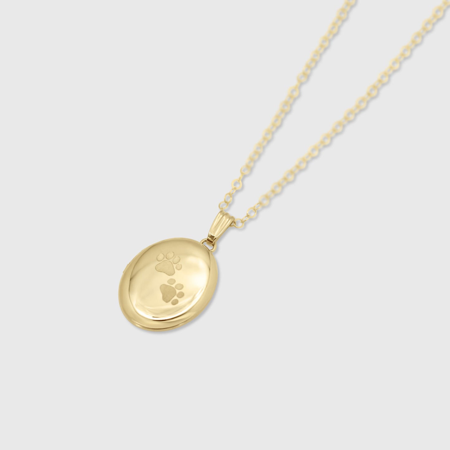 Paw Print Locket Necklace