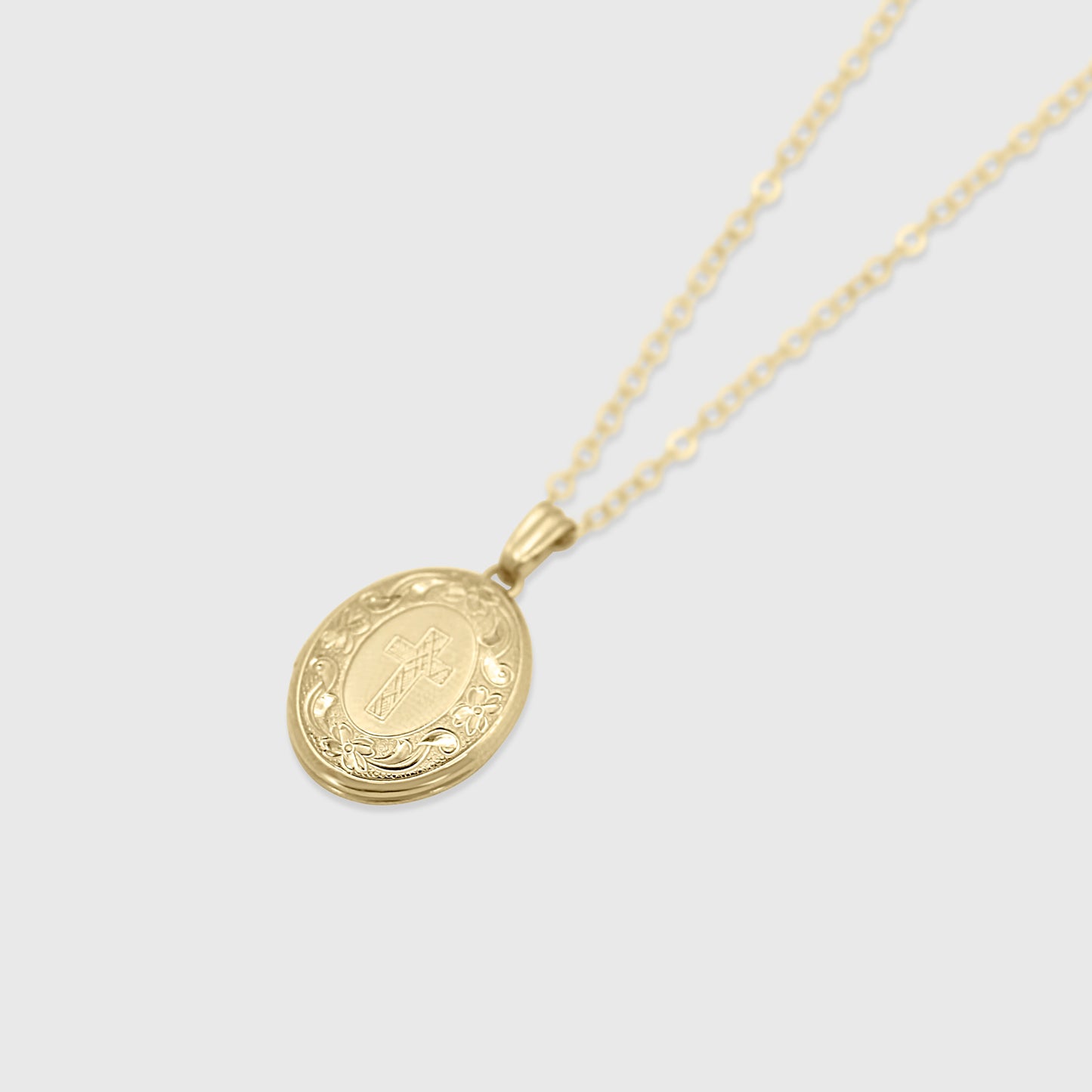 Vintage Cross Locket Necklace