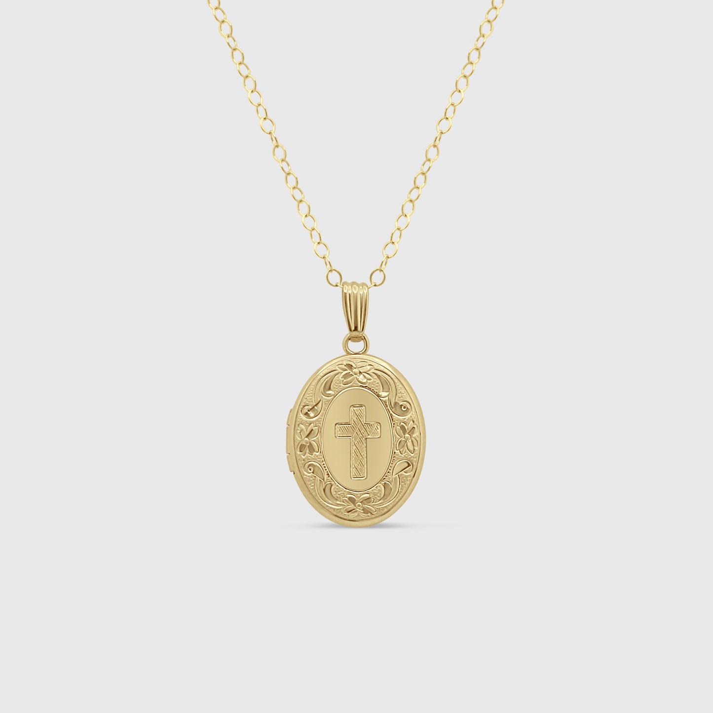 Vintage Cross Locket Necklace