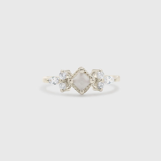 Dainty Square and Marquise Ring