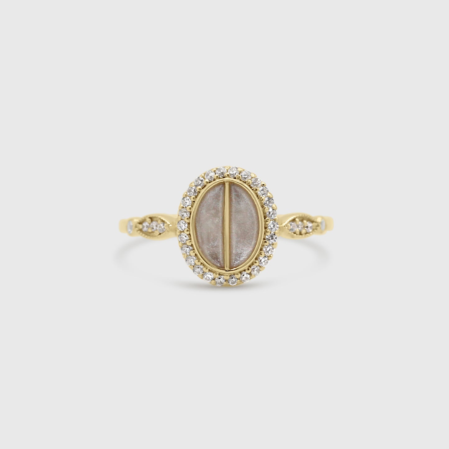 Split Stone Oval Ring - Memorial Diamond Collection