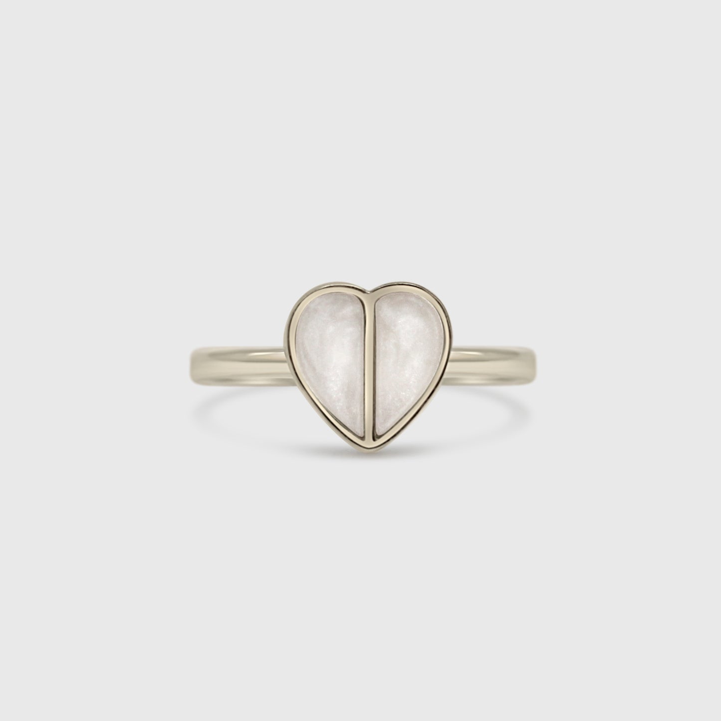 Split Stone Heart Ring