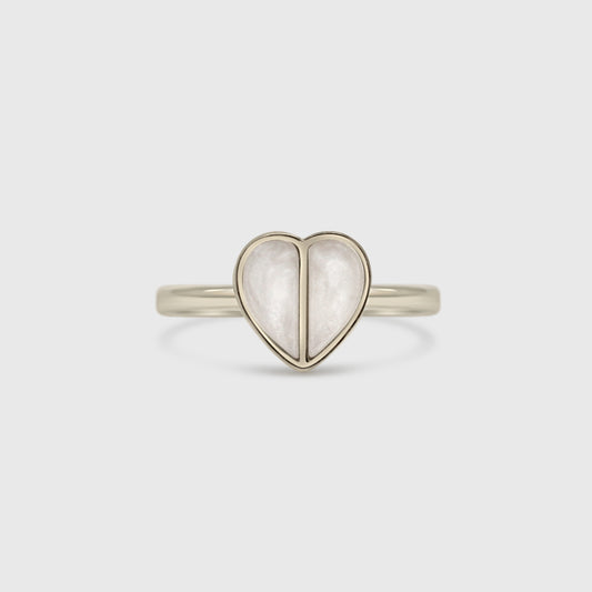 Split Stone Heart Ring