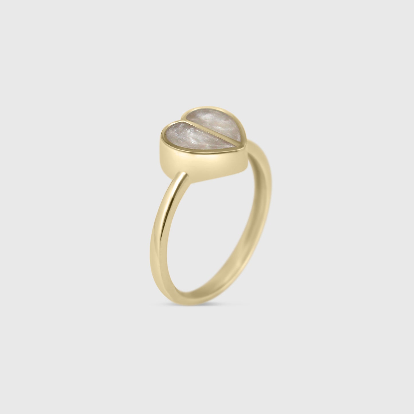 Split Stone Heart Ring