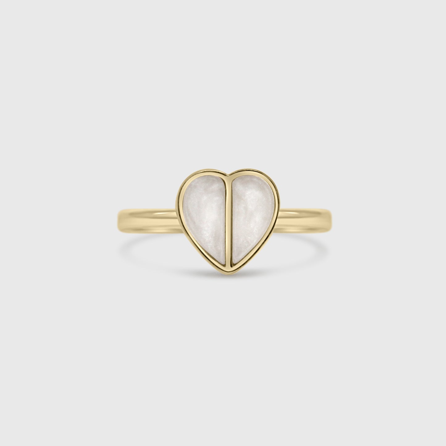 Split Stone Heart Ring