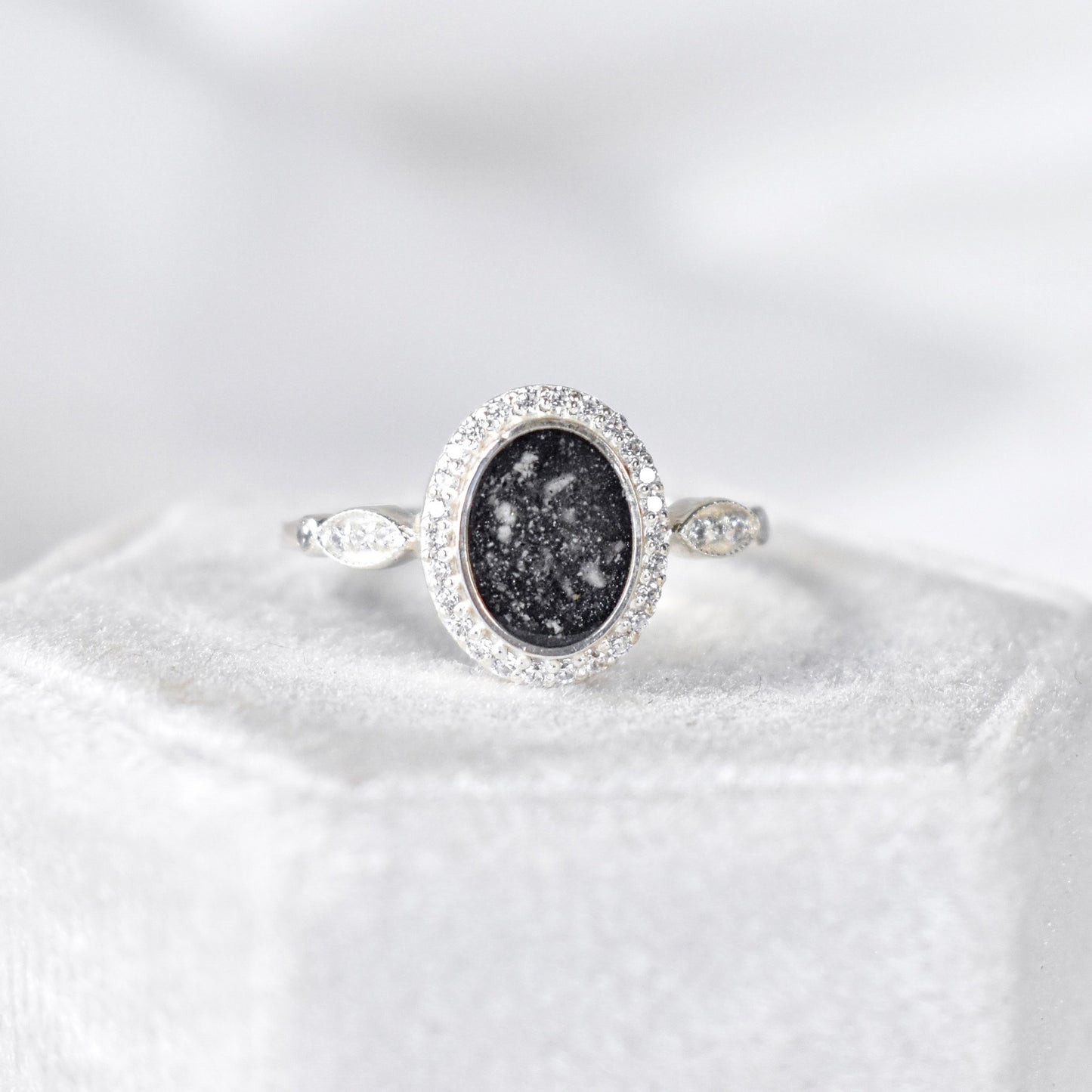 Elegant Oval Halo Ring
