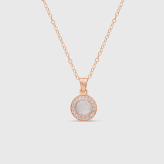 Round Halo Necklace