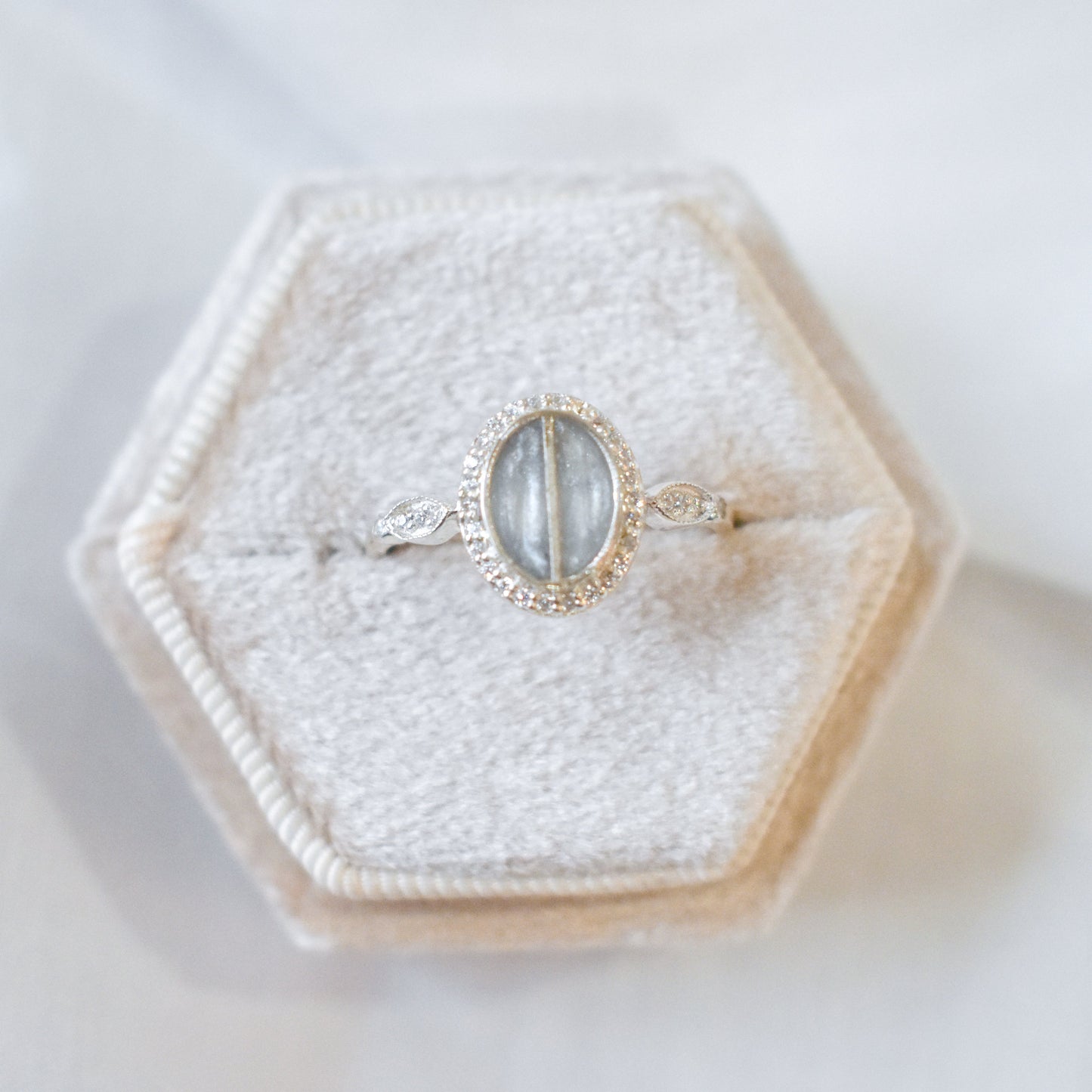 Split Stone Oval Ring