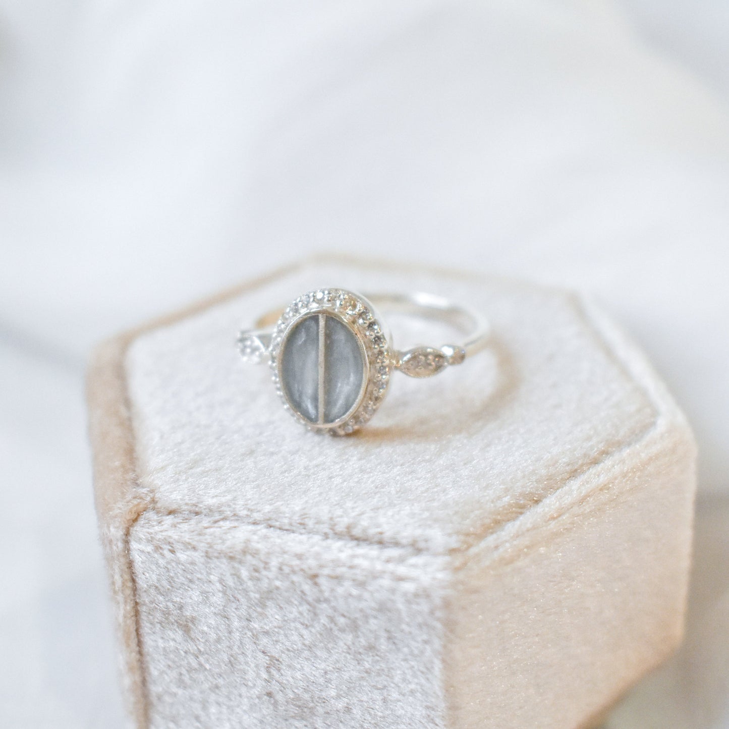 Split Stone Oval Ring