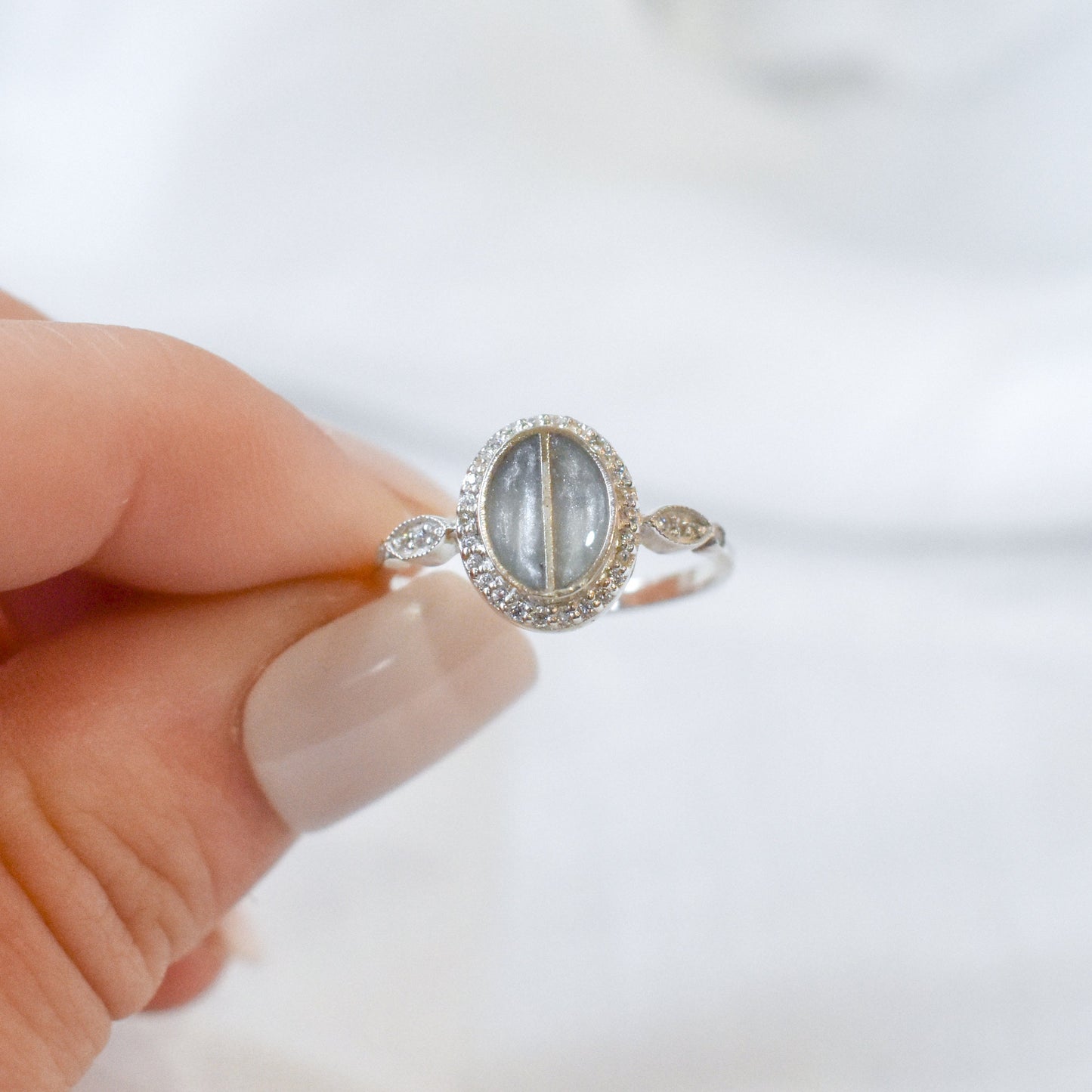 Split Stone Oval Ring