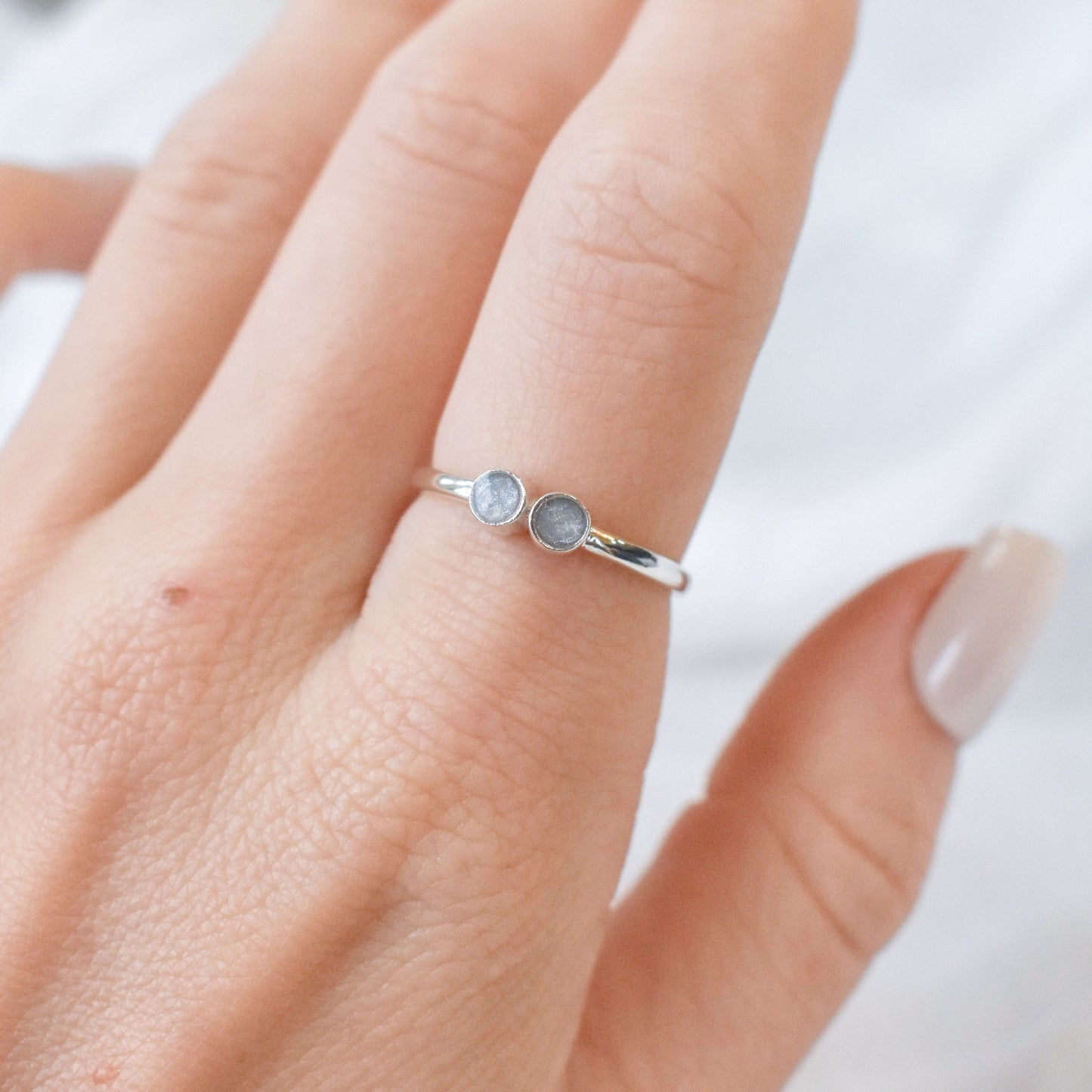 Dainty Two Stone Ring
