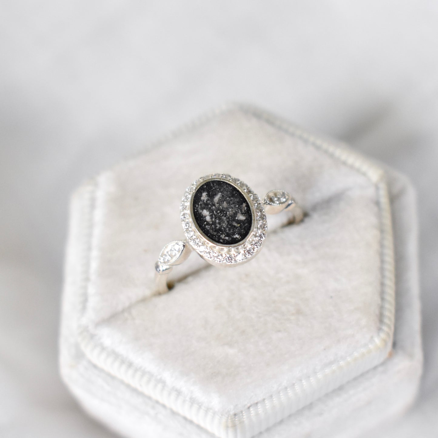 Elegant Oval Halo Ring