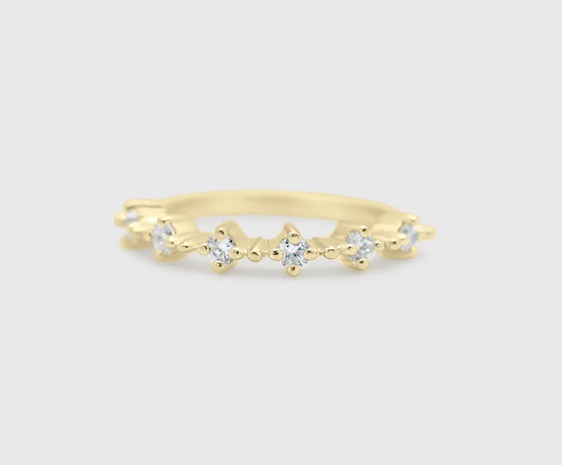 Custom Listing for Sandra - 14k Yellow/Moissanite/Engraving