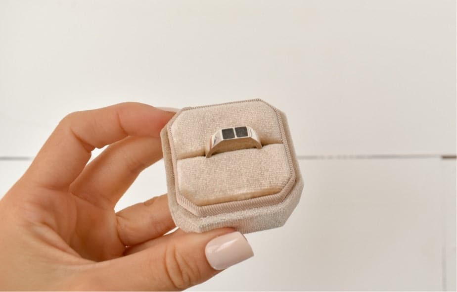 Thin Two Stone Rectangle Ring