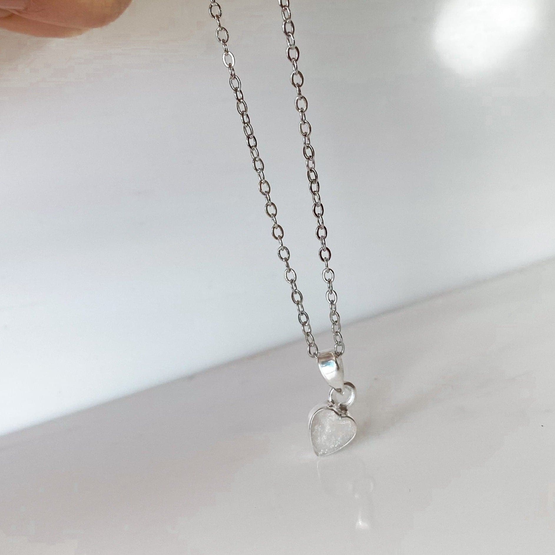 Dainty Heart Cremation Necklace