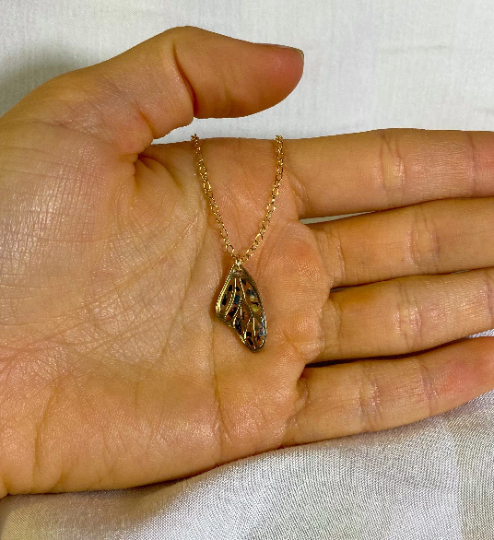 14K Gold Filled Butterfly Wing Necklace