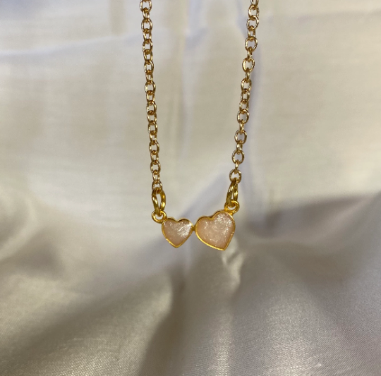 Gold Double Heart Necklace