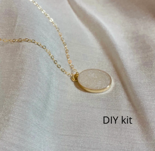 14k Gold Filled Oval Necklace - DIY Kit