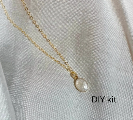 14k Gold Filled Oval Necklace - DIY Kit