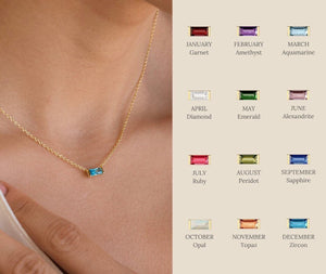 CZ Birthstone Necklace