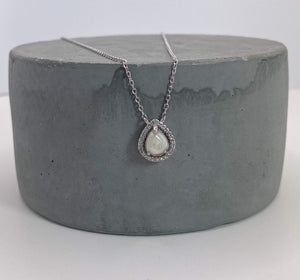Teardrop Gem Cremation Necklace